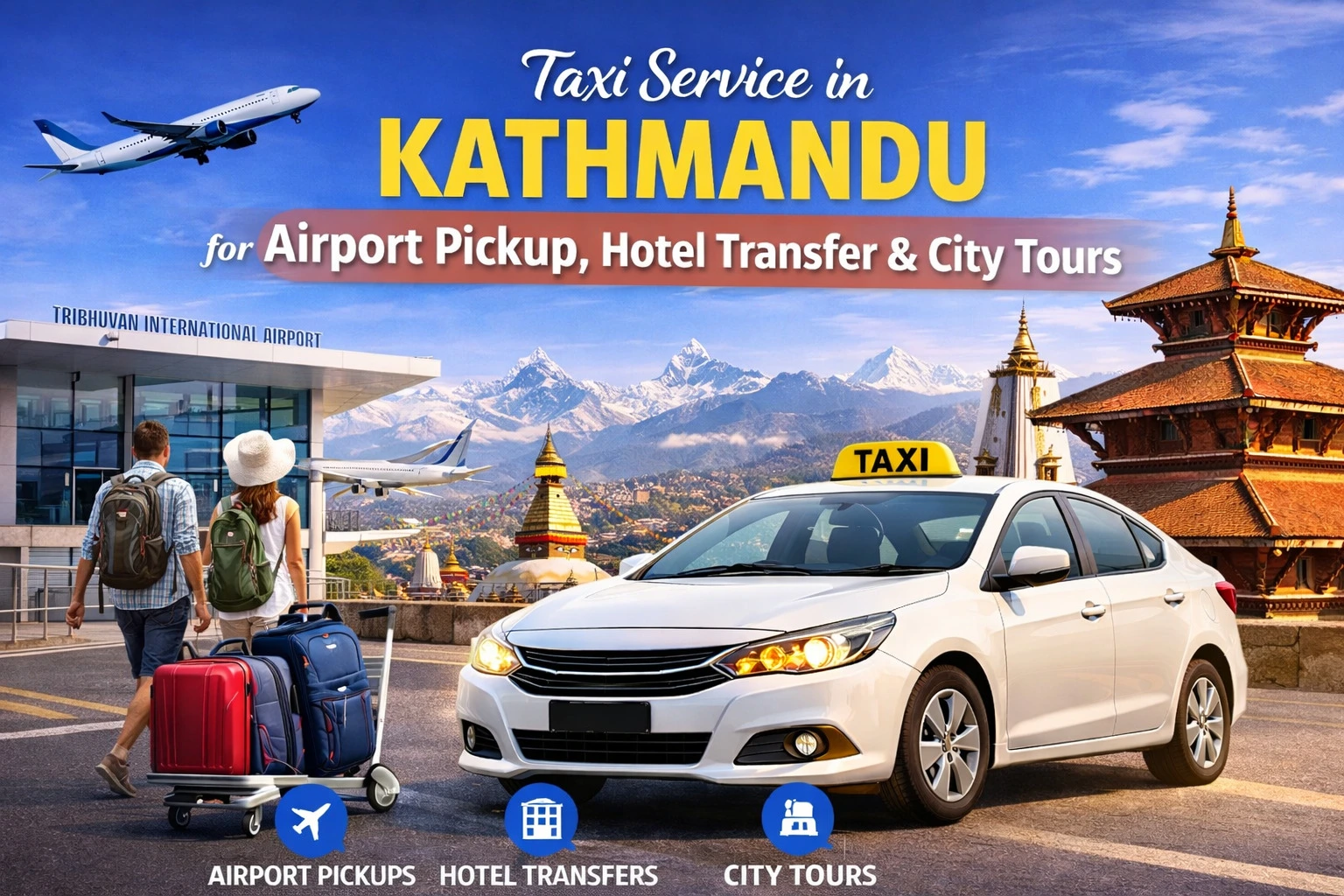 Taxi Service in Kathmandu for Airport Pickup, Hotel Transfer, and City Tours